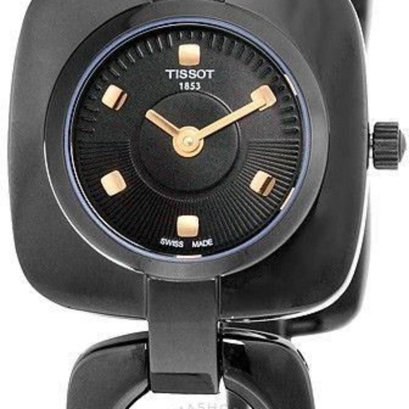 Tissot Women's Odaci-T Dial PVD Square Watch Black - Picture 11 of 12